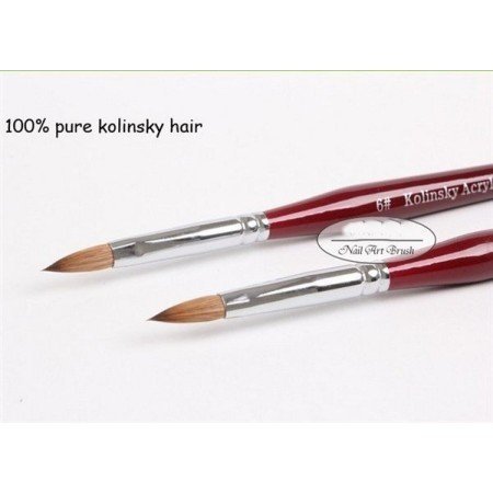 Pincel Acrílico Kolinsky Rojo - 08