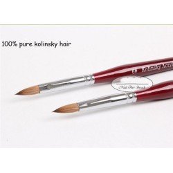 Pincel Acrílico Kolinsky Rojo - 08