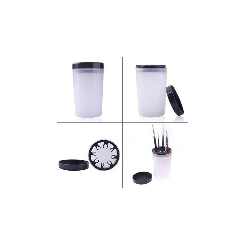 Recipiente seguro para limpiar pinceles