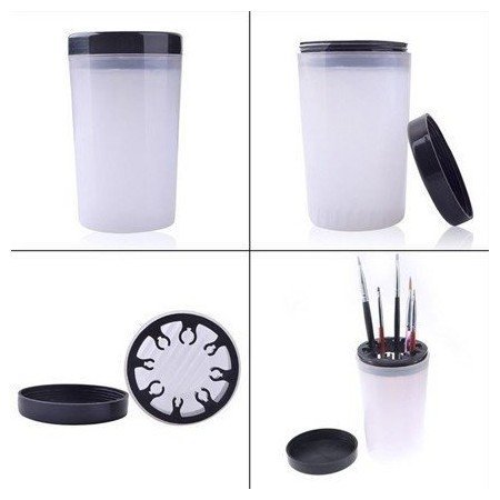 Recipiente seguro para limpiar pinceles