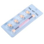 Pincel con Esponja y Esponjas de Recambio para Uñas