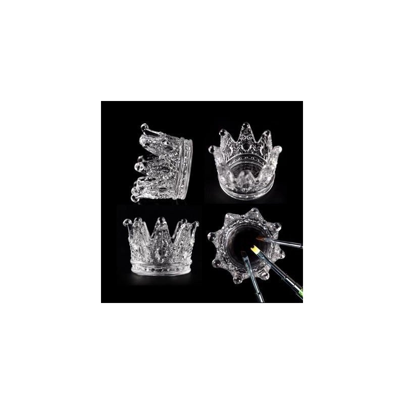 Soporte de Pinceles Corona Cristal elegante