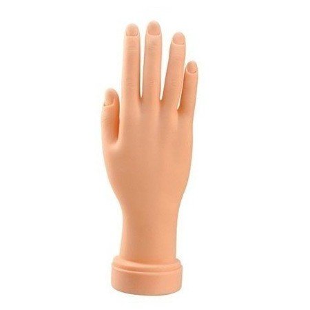 Mano de ensayo para decoración de uñas en salones