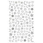 Pegatinas Navidad F459 Negro para decoración de uñas