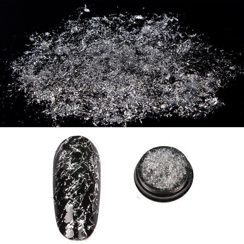 Tarro Foil de Plata para uñas creativas