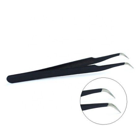 Pinza Curva Negra Profesional de Alta Calidad