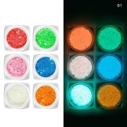 Conjunto de 6 tarros de decoración fluorescentes