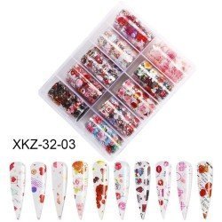 Set de 10 Foils para Uñas - Diseño y Colorido