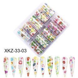Set de 10 foils para decoración de uñas - 33-03