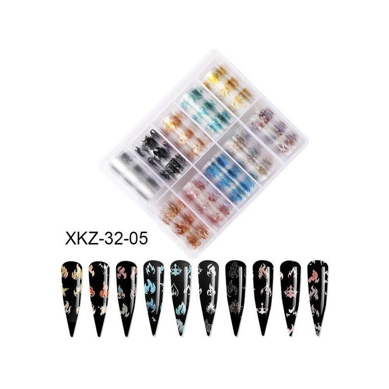 Set de Nail Foil 10pcs - Decoración Manicura Elegante Set de Nail Foil 10pcs - Decoración Manicura Elegante