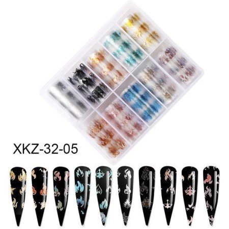 Set de Nail Foil 10pcs - Decoración Manicura Elegante