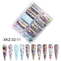 Set de 10 Foils para Decoración de Uñas