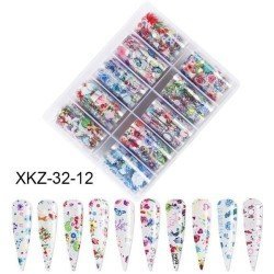 NAIL FOIL SET 10pcs para arte y decoración de uñas