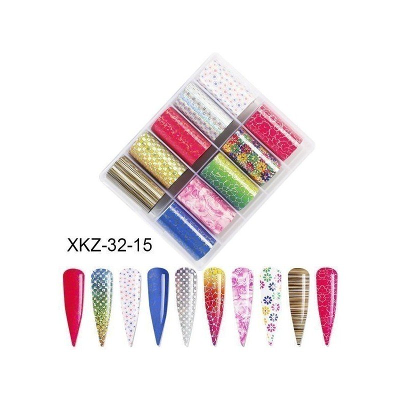 Set Nail Foil 10pcs - Decoración de uñas Set Nail Foil 10pcs - Decoración de uñas
