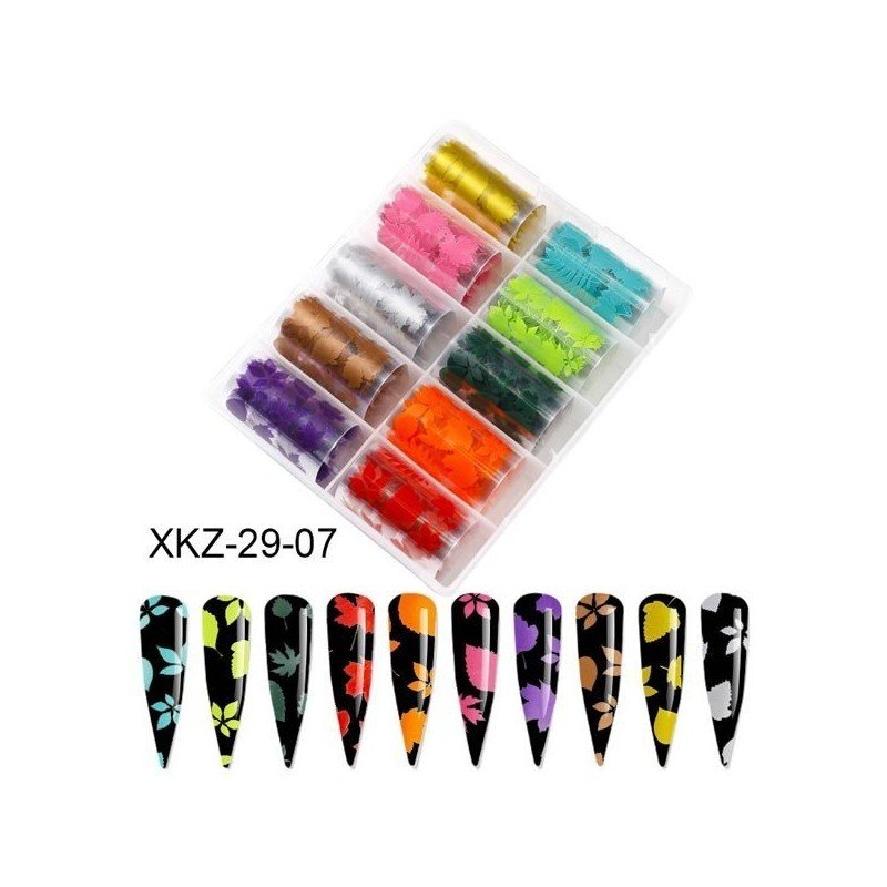 Set de 10 Foils para Decoración de Uñas 29-07 Set de 10 Foils para Decoración de Uñas 29-07