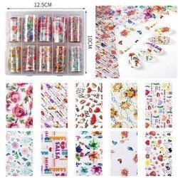 NAIL FOIL SET 10pcs - Decoración de Uñas