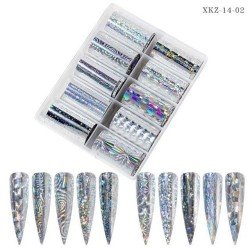 Set de 10 piezas de nail foil para decoración de uñas