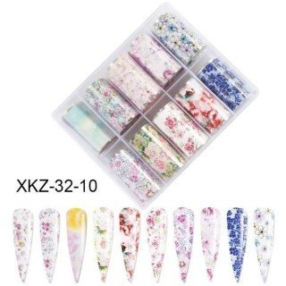 Set de 10 Piezas de Foil para Decoración de Uñas