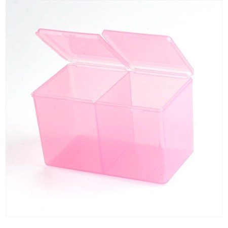 Caja para Algodón Disponible en Rosa y Clear