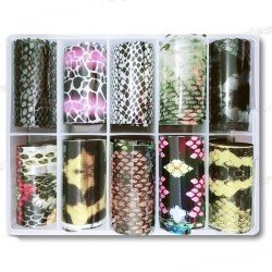 Set de 10 Foil Nail Art para Decoración de Uñas