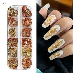 Foil Nail Art en Oro y Cobre para uñas