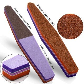 Lima Esponja 3 COLORES para uñas brillantes