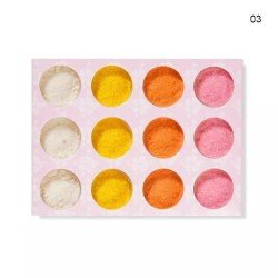Set de 12 piezas de polvo terciopelo para decoración de uñas