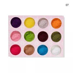 Set de Polvo Terciopelo - 12 Piezas para Decoración de Uñas