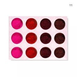 Set de 12 Polvos Terciopelo para Uñas