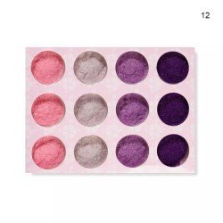 Set de 12 Polvos Terciopelo para Uñas Decorativas